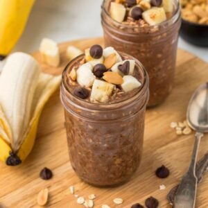 Chocolate-Banana Oatmeal Jar
